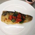☆angel's cooksnap of when they made トマトとバジルの鯖のガーリックムニエル.