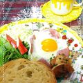 sakuraロゼット's cooksnap of when they made 簡単！キレイにできる♪花形ハムエッグ〜☆.
