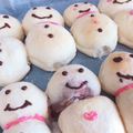 クック46ネコ's cooksnap of when they made 白パンで♡雪だるま.