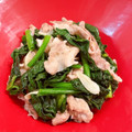 クックLDX6TD☆'s cooksnap of when they made ちぢみほうれん草と豚こまニンニク炒め♪.