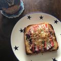 栗丸うさぎ's cooksnap of when they made お好み焼き風☆かにかまチーズトースト.