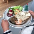 まれ子's cooksnap of when they made クリスマスに♪イチゴとバナナのサンタさん.