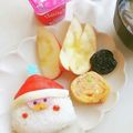 さあmama＊'s cooksnap of when they made クリスマスキャラ弁＊サンタさんおにぎり.