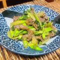 料理男子部🍻's cooksnap of when they made ラム肉とセロリのオイスター炒め.