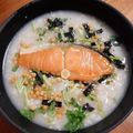 yumelon88's cooksnap of when they made レンジで！オートミールの鮭入り茶粥風.
