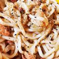 あまいこびと's cooksnap of when they made 電子レンジのみ！簡単焼うどん.