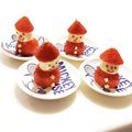 pnyo's cooksnap of when they made クリスマスに♪イチゴとバナナのサンタさん.