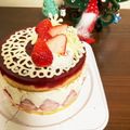 カズ形33's cooksnap of when they made ❄︎フレジェ風❤️簡単チーズケーキ❄︎.