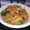 Rick_t's cooksnap of when they made 簡単甘味噌丼炒め味豚こま大根青椒肉絲風.