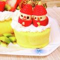 KBBキッチン☆'s cooksnap of when they made クリスマスに♪イチゴとバナナのサンタさん.
