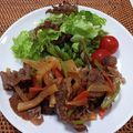 さくらスキップ's cooksnap of when they made 大根と牛肉のピリ辛炒め.