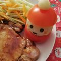 ☆hikonyan☆'s cooksnap of when they made クリスマス♪トマトのサンタさん★.