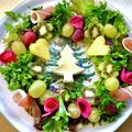 お料理ニャロメ's cooksnap of when they made フルーツの花園☆クリスマスリースサラダ.