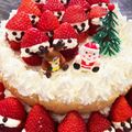 ひまわりサンフラワー's cooksnap of when they made かわいいお顔のいちごサンタ♪.