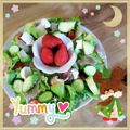 海理ママ's cooksnap of when they made クリスマスに♡簡単！リースサラダ.