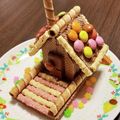 kmcats's cooksnap of when they made 親子で楽しくつくれる簡単！☆お菓子の家☆.