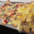 michan▼'s cooksnap of when they made 食パンのミミで簡単スティックピザ！.