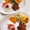 クック甘党。's cooksnap of when they made キャラ弁☆クリスマスに簡単サンタおにぎり.