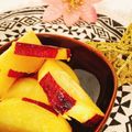 タシー's cooksnap of when they made レモンできれい色✿サツマイモのほんのり煮.