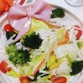 ☆★ケイト★☆'s cooksnap of when they made ハム リボン キャラ弁 記念 花.