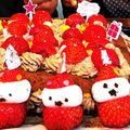 えーあー's cooksnap of when they made クリスマスに♡苺マシュマロサンタ.