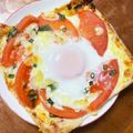ponpocojp's cooksnap of when they made 簡単油揚げピザ！トマトにんにくビスマルク.