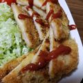 sekinak's cooksnap of when they made 残ったハムで☆簡単ハムカツ.
