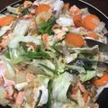 ゆっきぃちえこ's cooksnap of when they made 鮭のあらｄｅちゃんちゃん焼き.