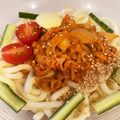 ぷーとんR's cooksnap of when they made キムチ納豆の冷やしうどん.