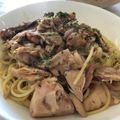 武士道56's cooksnap of when they made 残ったローストチキンの素敵パスタ.