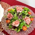 みほの☆'s cooksnap of when they made 生ハムの薔薇で彩り☆リースサラダ.