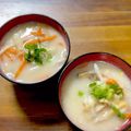 kitty・yumi's cooksnap of when they made 関西風 粕汁.