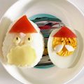 まめ郎's cooksnap of when they made クリスマス弁当☆ゆで卵☆簡単♩☆キャラ弁.