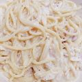 akiyuママ's cooksnap of when they made ◆簡単♡ささみのクリームスパゲッティ◆.