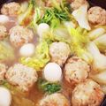 ☆トコ☆'s cooksnap of when they made 温まる～～白菜と鶏団子の中華スープ☆.