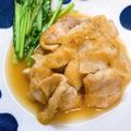 mmmugi's cooksnap of when they made 小松菜と鶏もも肉のさっぱりオニオンソース.