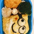 hitoyou's cooksnap of when they made キャラ弁☆簡単ミニオン弁当.