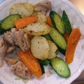 ゆりYO船長's cooksnap of when they made 新ジャガ+キュウリ+鶏ももの蒸し焼き.