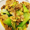 ソライロアオイ's cooksnap of when they made 簡単♪チンゲン菜と豚こまの卵とじ.