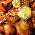 ﾏﾕｺｺ's cooksnap of when they made 鶏肉とさつま芋の＊甘黒酢炒め.