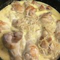 まめはっぱ's cooksnap of when they made クリスマスは簡単チキンフリカッセ.