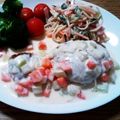 ポニーリボン's cooksnap of when they made ハンバーグに～♫チーズクリームソース.
