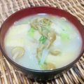 料理男子部🍻's cooksnap of when they made なめこと玉ねぎの味噌汁♪.
