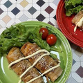ヌーシ's cooksnap of when they made 豆腐の豚肉巻き★照り焼きマヨソース★.
