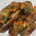 九道礼菜's cooksnap of when they made いんげんと人参の豚肉巻き.