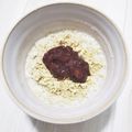 ダリア☆'s cooksnap of when they made オートミールできなこおはぎ風ミルク粥♡.