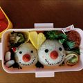 ひよママぴっこ's cooksnap of when they made キャラ弁＊簡単♪クリスマス雪だるま弁当.