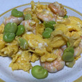 九道礼菜's cooksnap of when they made 海老とそら豆と卵の炒め物.