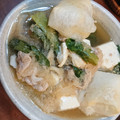 twママ's cooksnap of when they made もち豚とほうれん草の雪見鍋★焼き餅添え.