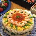 きらら15's cooksnap of when they made 簡単！ちらし寿司ケーキ.